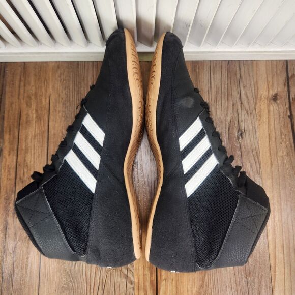Adidas HVC 2 Mens Sz 9 Black White Athletic Wresting Boxing Sneaker Shoes AQ3325 - Picture 5 of 9